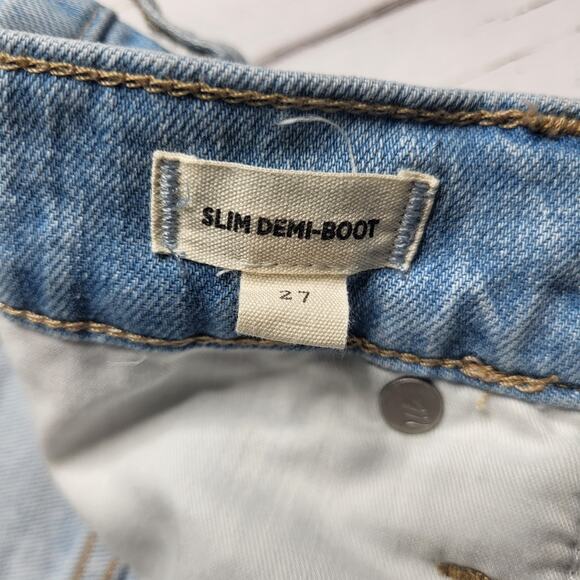 Madewell Slim Demi Boot Jeans Cropped High Rise Light Bellmeade Wash 27 - Picture 10 of 10